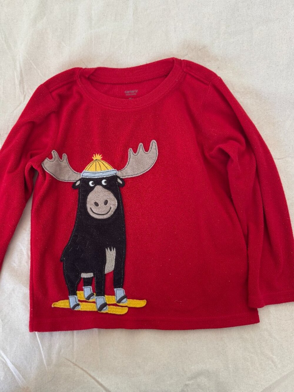 Carter's Moose on Skis Fleece Pull-Over - Size 3T